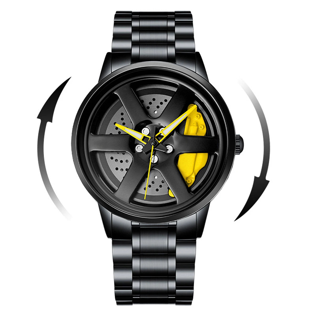 VA VA VOOM Reloj Deportivo para Hombre – Diseño Automotriz con Esfera Rotatoria, Acero Inoxidable, Resistente al Agua y Movimiento de Cuarzo