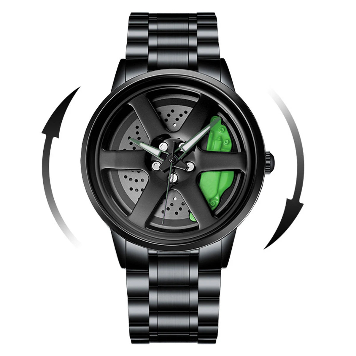 VA VA VOOM Reloj Deportivo para Hombre – Diseño Automotriz con Esfera Rotatoria, Acero Inoxidable, Resistente al Agua y Movimiento de Cuarzo
