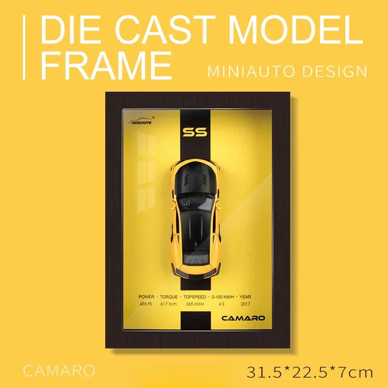 Auto Deportivo 3D de Colección – Modelo 1:32 en Marco Estereoscópico