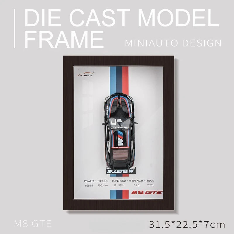 Auto Deportivo 3D de Colección – Modelo 1:32 en Marco Estereoscópico