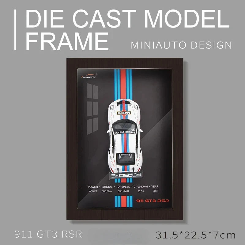 Auto Deportivo 3D de Colección – Modelo 1:32 en Marco Estereoscópico
