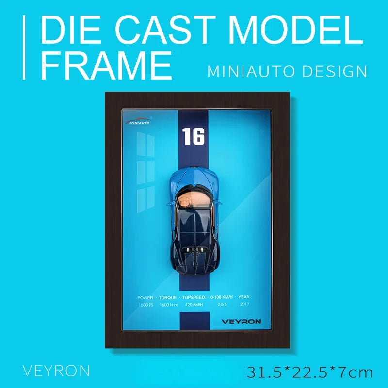 Auto Deportivo 3D de Colección – Modelo 1:32 en Marco Estereoscópico